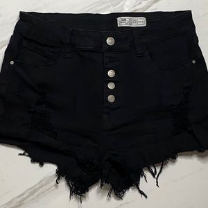 Black High Wasted Shorts